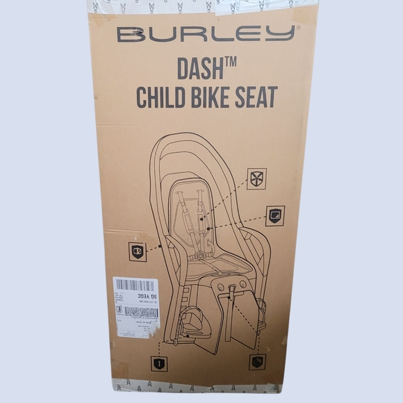 New Burley Dash Rear Rack Mounted Child Bike Seat - Picture 2 of 6